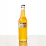 Bottle of NOAM beer on a white background